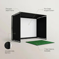 Simbox Golf Simulator Enclosure - 7 Sizes, Pro + Impact Screen and Frame INCLUDES FREE SIDE BARRIERS