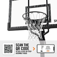 60-Inch Portable Basketball Hoop with Acrylic Backboard, Screw Jack Lift & Arena Slam Rim-Outdoor Play