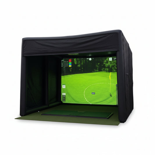 Portable Inflatable Golf Simulator Set - 13X10Ft Dual - Use (Indoor & Outdoor) Golf Practice Swing System with Inflatable Tent & Pump