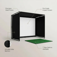 Simbox Golf Simulator Enclosure - 7 Sizes, Pro + Impact Screen and Frame INCLUDES FREE SIDE BARRIERS — Lifestyle